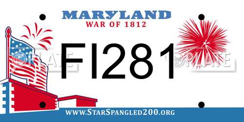 FI281 Maryland License Plate