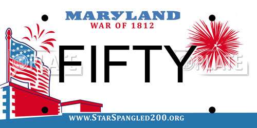 FIFTY Maryland License Plate