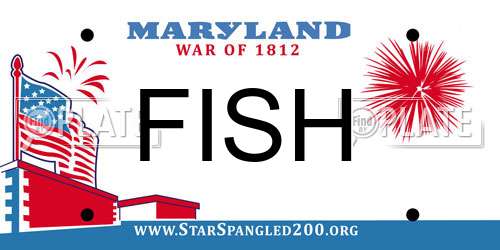 FISH Maryland License Plate