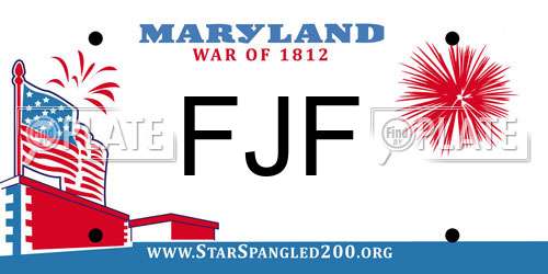 FJF Maryland License Plate