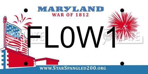 FL0W1 Maryland License Plate