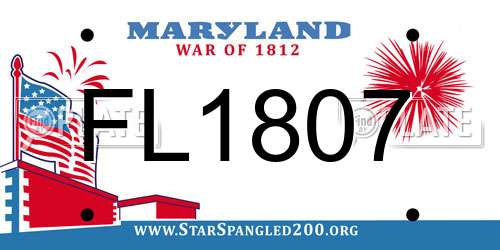 FL1807 Maryland License Plate