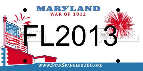 FL2013 Maryland License Plate