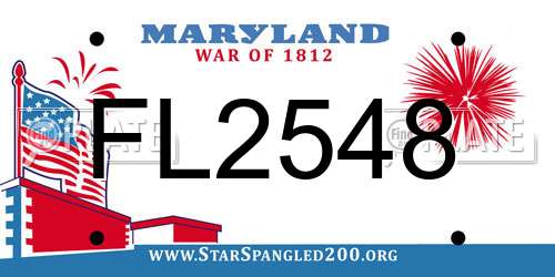 FL2548 Maryland License Plate
