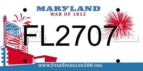 FL2707 Maryland License Plate