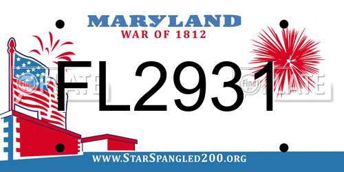 FL2931 Maryland License Plate