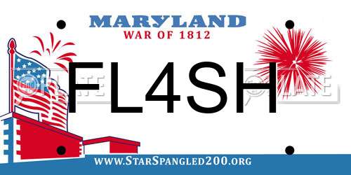 FL4SH Maryland License Plate