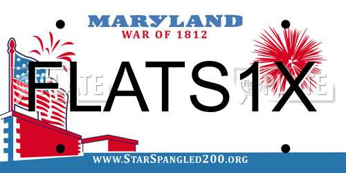 FLATS1X Maryland License Plate