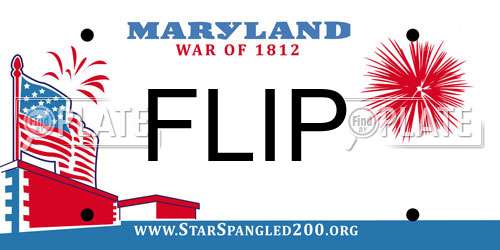 FLIP Maryland License Plate