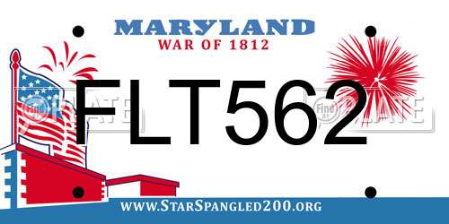 FLT562 Maryland License Plate