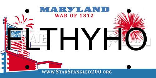 FLTHYHO Maryland License Plate