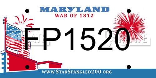 FP1520 Maryland License Plate