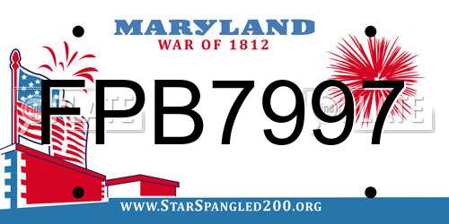 FPB7997 Maryland License Plate