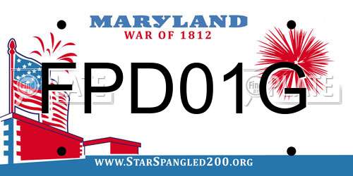 FPD01G Maryland License Plate