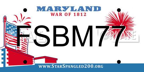 FSBM77 Maryland License Plate