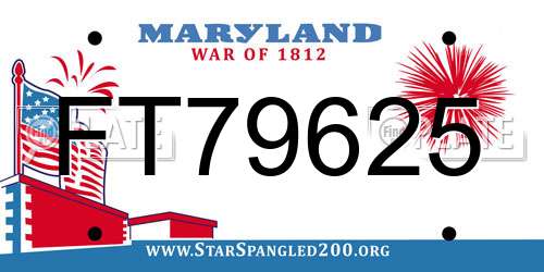 FT79625 Maryland License Plate