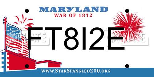 FT8I2E Maryland License Plate