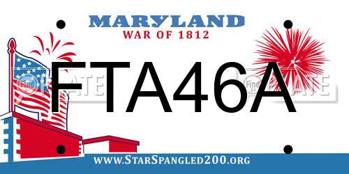 FTA46A Maryland License Plate