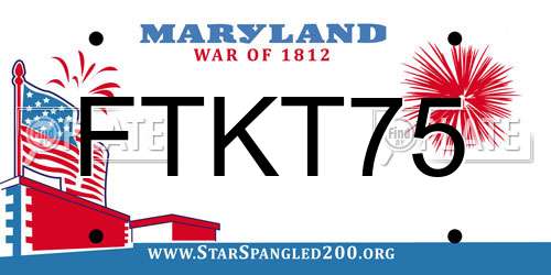 FTKT75 Maryland License Plate