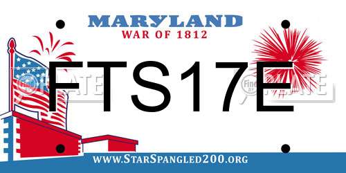FTS17E Maryland License Plate