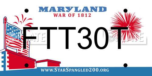 FTT30T Maryland License Plate