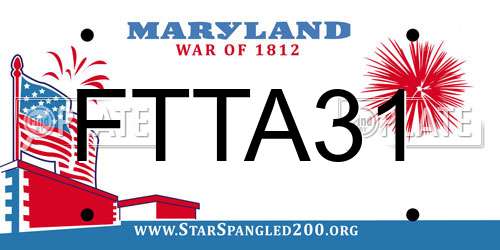 FTTA31 Maryland License Plate