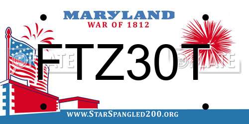 FTZ30T Maryland License Plate