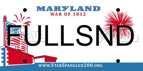 FULLSND Maryland License Plate