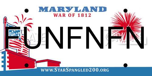 FUNFNFN Maryland License Plate