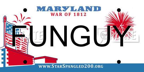 FUNGUY Maryland License Plate