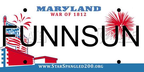 FUNNSUN Maryland License Plate