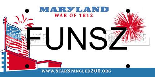 FUNSZ Maryland License Plate