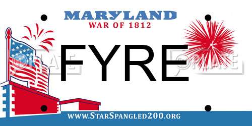 FYRE Maryland License Plate