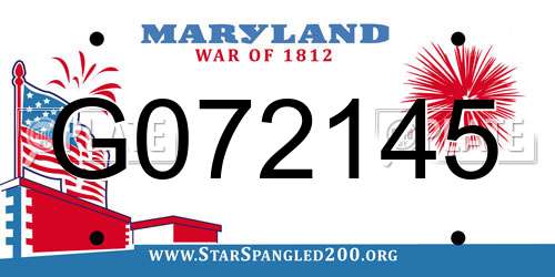 G072145 Maryland License Plate