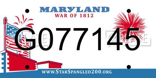 G077145 Maryland License Plate