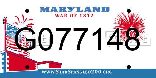 G077148 Maryland License Plate