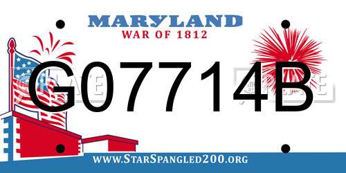 G07714B Maryland License Plate