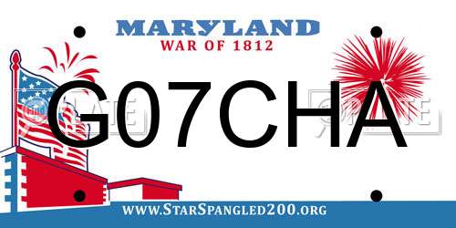 G07CHA Maryland License Plate