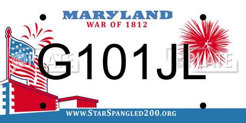G101JL Maryland License Plate