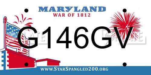 G146GV Maryland License Plate