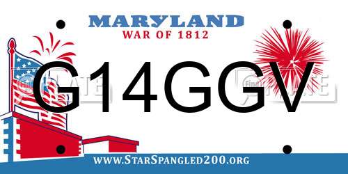 G14GGV Maryland License Plate
