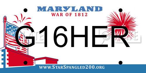 G16HER Maryland License Plate