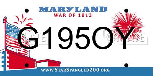 G195OY Maryland License Plate
