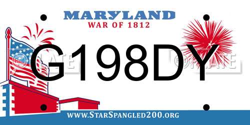 G198DY Maryland License Plate