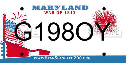 G198OY Maryland License Plate