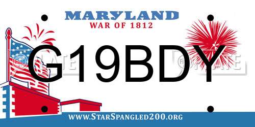 G19BDY Maryland License Plate