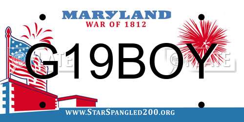 G19BOY Maryland License Plate
