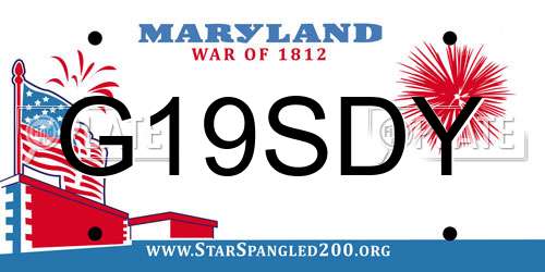 G19SDY Maryland License Plate