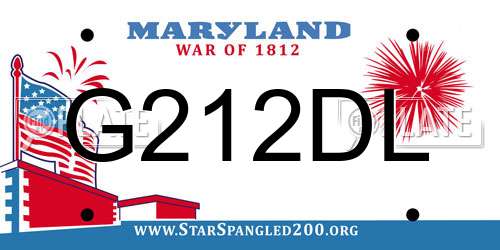 G212DL Maryland License Plate
