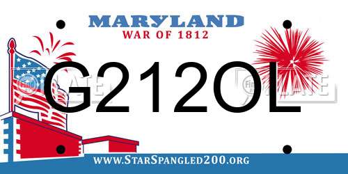 G212OL Maryland License Plate